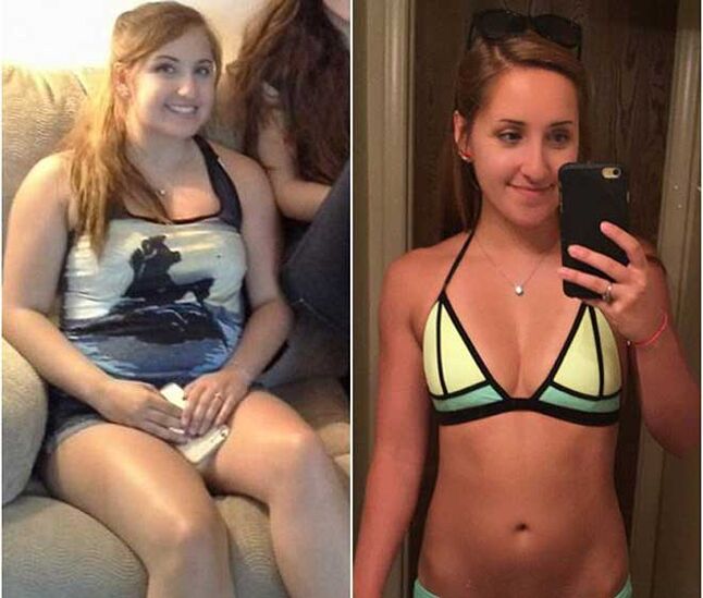 The result of a weight loss in the Ducan
