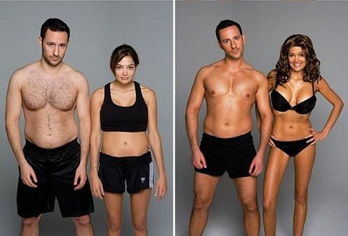 Before and after losing weight